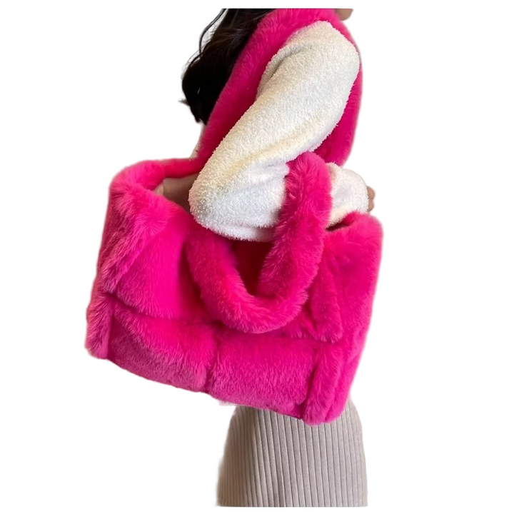 BowLift | Shoulder Bag Plush Pattern Large Capacity Bag