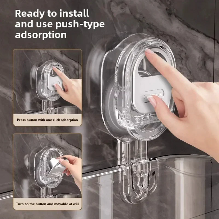 BowLift | Multipurpose Suction Cup Bathroom Storage Rack with 11lbs Capacity