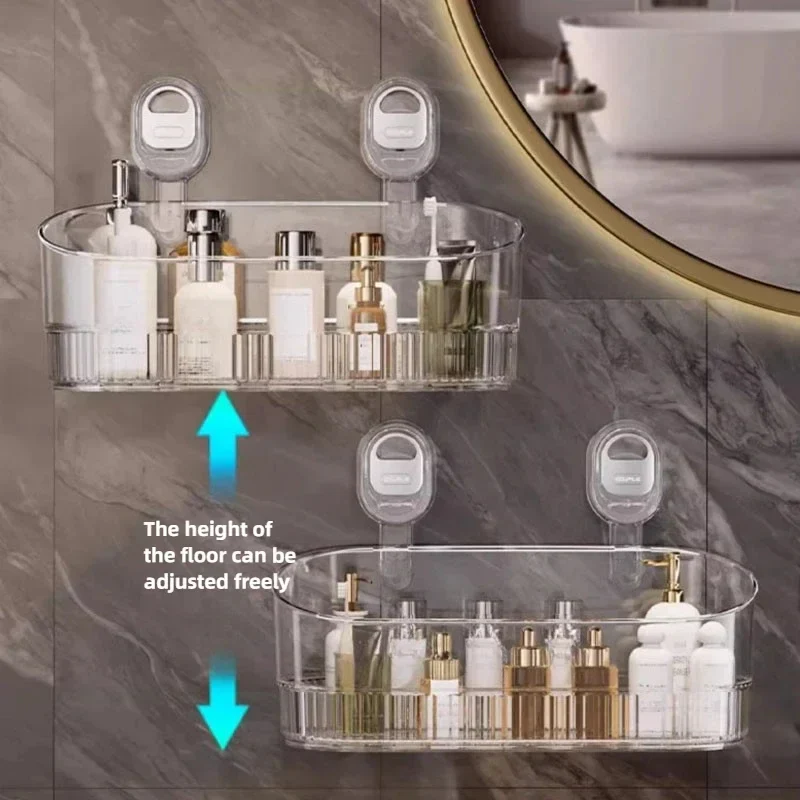 BowLift | Multipurpose Suction Cup Bathroom Storage Rack with 11lbs Capacity