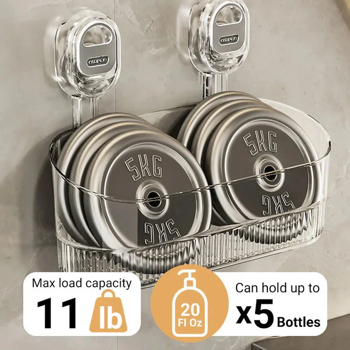 BowLift | Multipurpose Suction Cup Bathroom Storage Rack with 11lbs Capacity