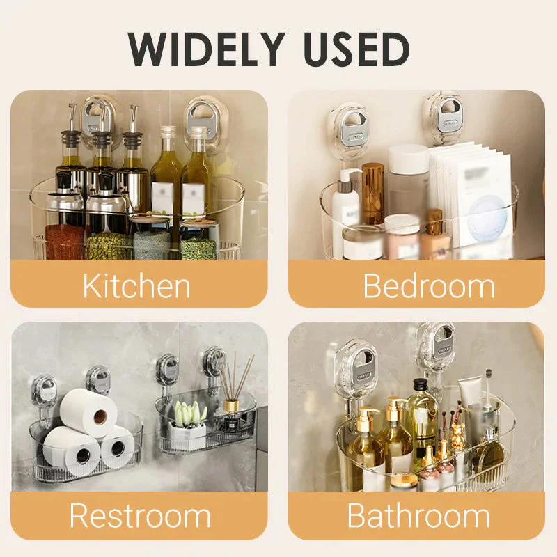 BowLift | Multipurpose Suction Cup Bathroom Storage Rack with 11lbs Capacity