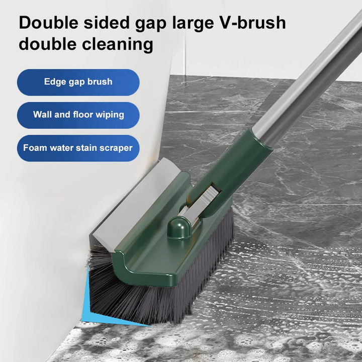 BowLift | Long Handle Floor Scrub Brush with Stiff Bristles