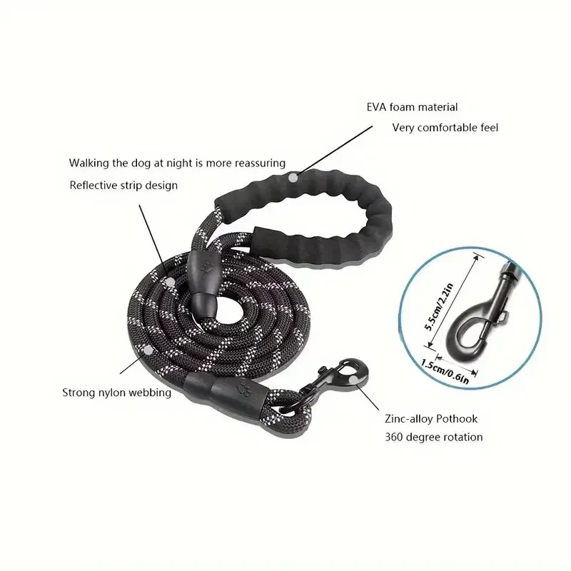 BowLift | Reflective Dog Leash with Comfortable Padded Handle