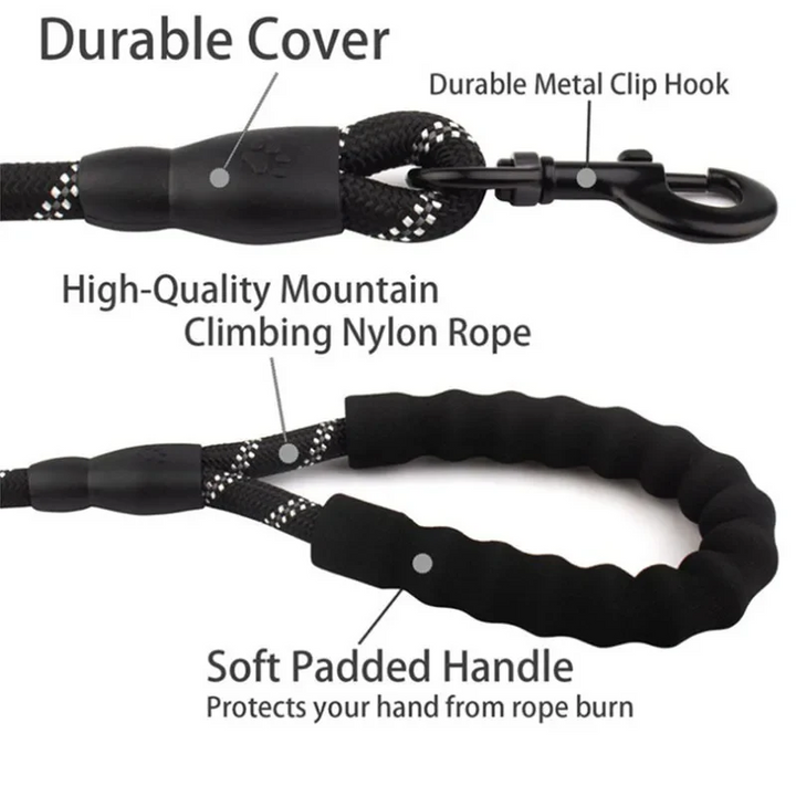 BowLift | Reflective Dog Leash with Comfortable Padded Handle