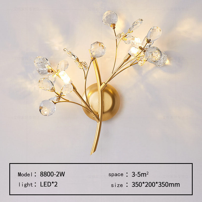 Modern Flower Wall Lamp made of Crystal – Elegant Wall Lighting for Living Spaces | Bowlift