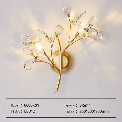 Modern Flower Wall Lamp made of Crystal – Elegant Wall Lighting for Living Spaces | Bowlift