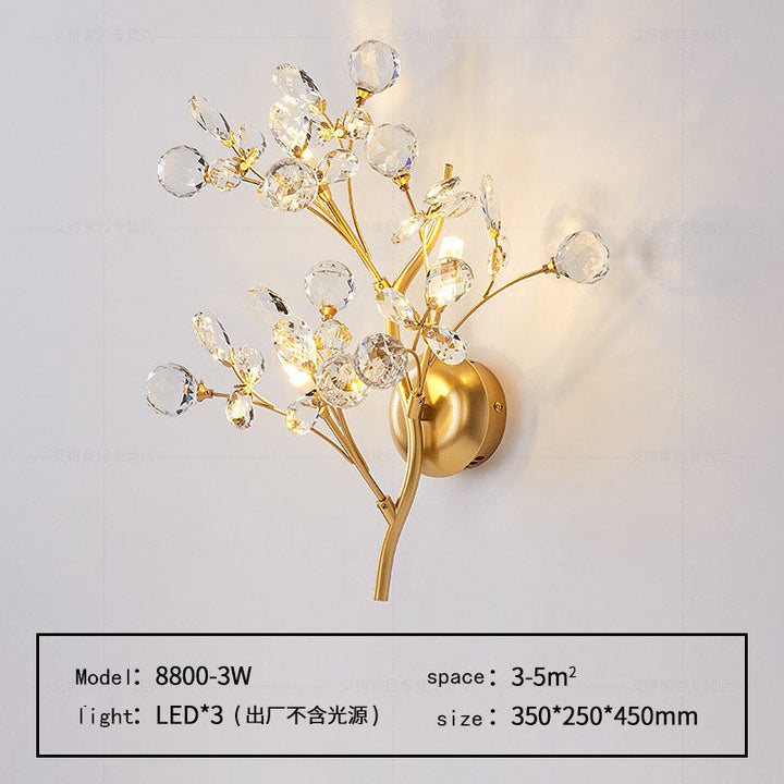 Modern Flower Wall Lamp made of Crystal – Elegant Wall Lighting for Living Spaces | Bowlift