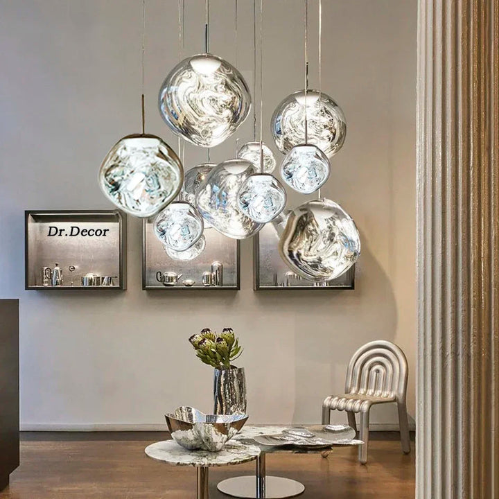 BowLift | Glass Pendant Light | Scandinavian Modern Design | Clear Glass
