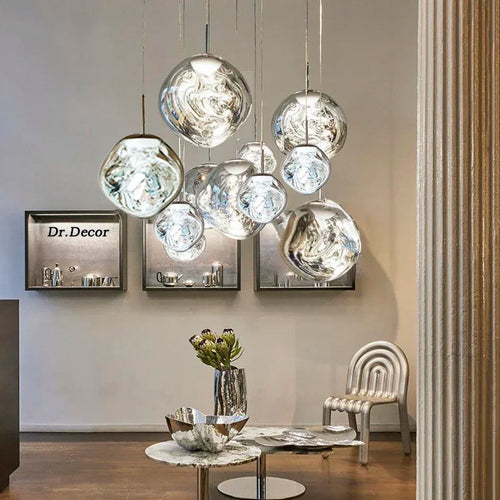 BowLift | Glass Pendant Light | Scandinavian Modern Design | Clear Glass