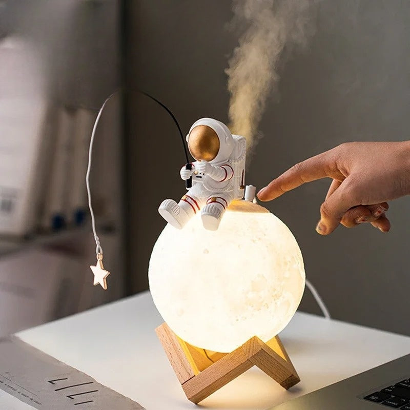 3D Astronaut Moon Lamp with LED Night Light, Dimmable Touch Control and Decoration for Children's Room | Bowlift