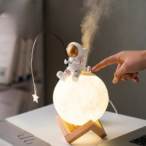 3D Astronaut Moon Lamp with LED Night Light, Dimmable Touch Control and Decoration for Children's Room | Bowlift