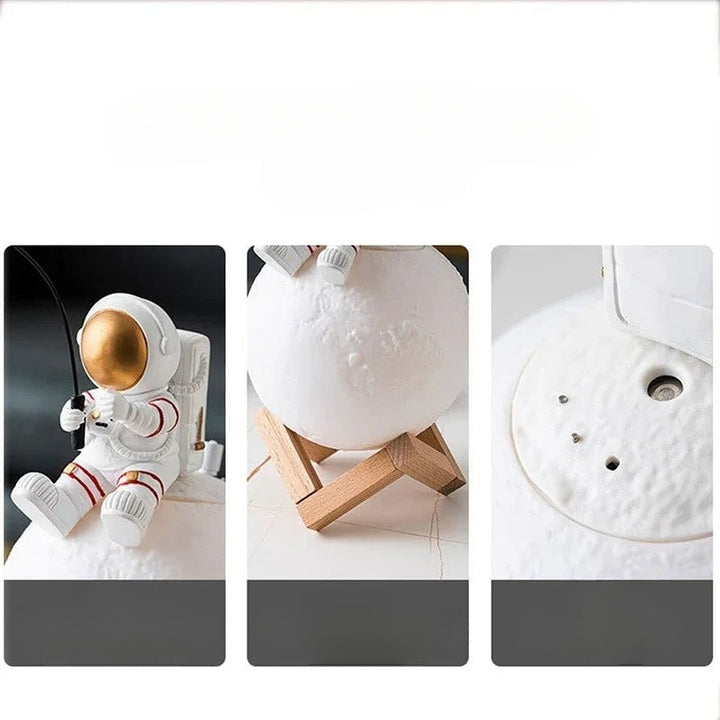 3D Astronaut Moon Lamp with LED Night Light, Dimmable Touch Control and Decoration for Children's Room | Bowlift