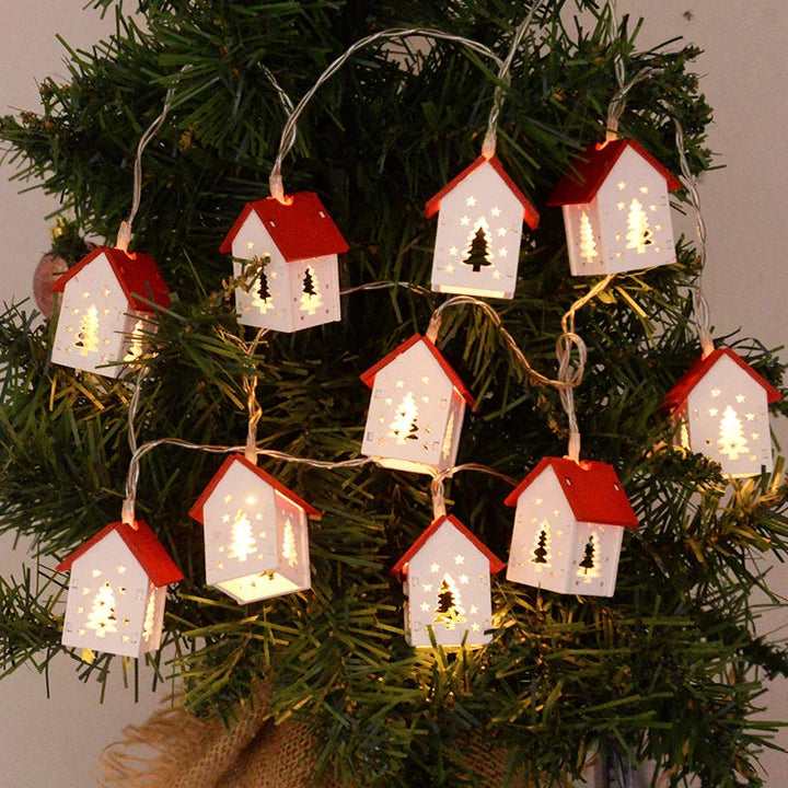 BowLift | Wooden Christmas houses with LED lighting for festive decoration