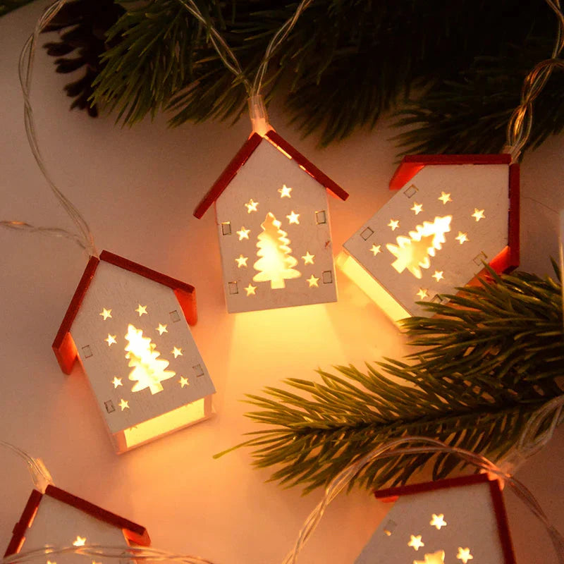 BowLift | Wooden Christmas houses with LED lighting for festive decoration