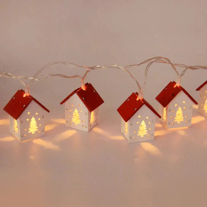 BowLift | Wooden Christmas houses with LED lighting for festive decoration