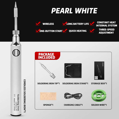 Cordless Portable Soldering Iron Set | Cordless & Rechargeable | Bowlift