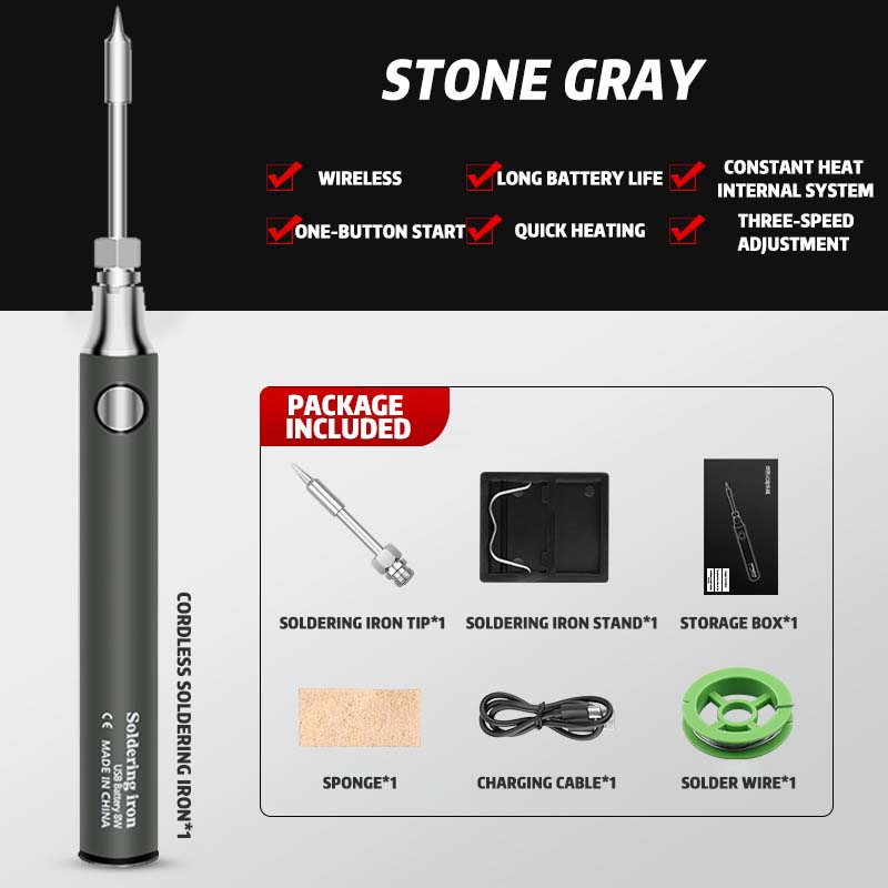 Cordless Portable Soldering Iron Set | Cordless & Rechargeable | Bowlift