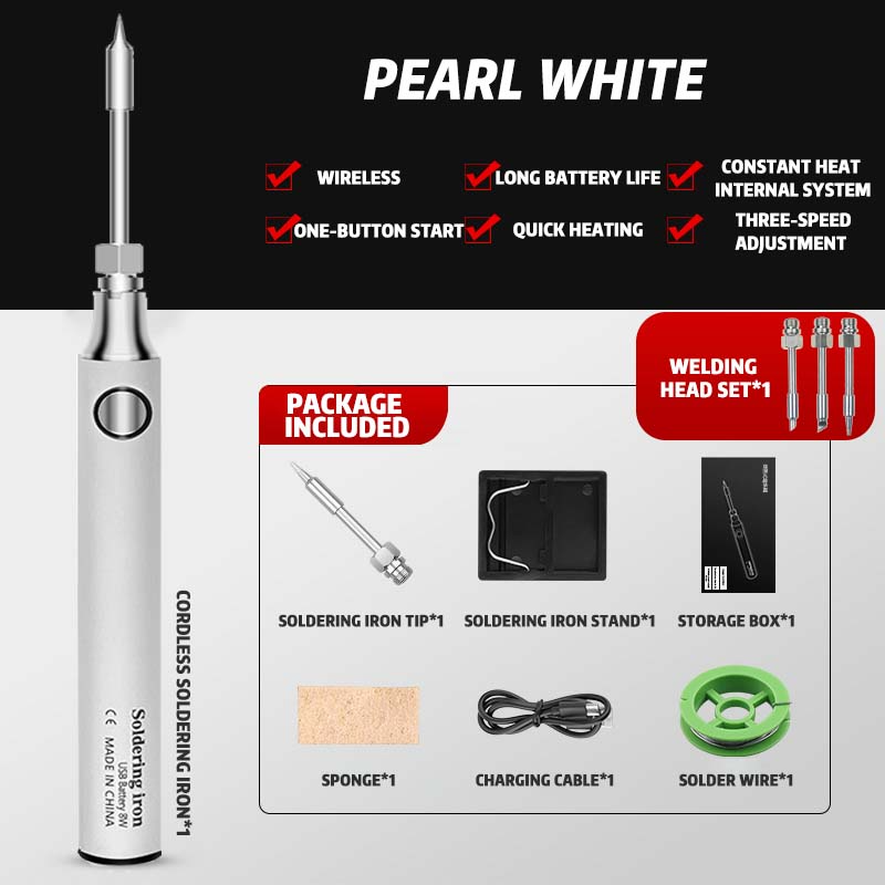 Cordless Portable Soldering Iron Set | Cordless & Rechargeable | Bowlift