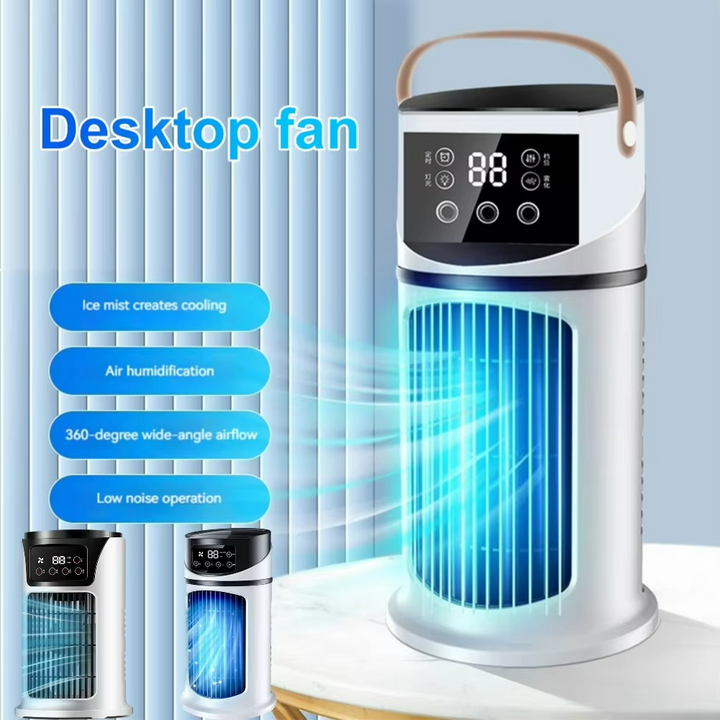BowLift | ClimaÉlan AirCooler | 3-in-1 misting fan with humidifier & LED ambiance light
