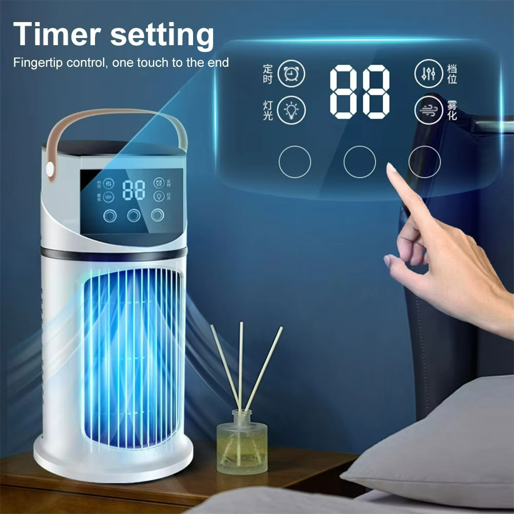 BowLift | ClimaÉlan AirCooler | 3-in-1 misting fan with humidifier & LED ambiance light