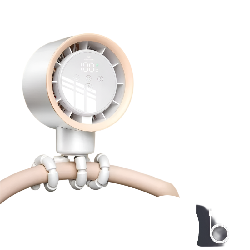 BowLift | Mini USB Fan with Battery, Flexible Mounting and Mobility