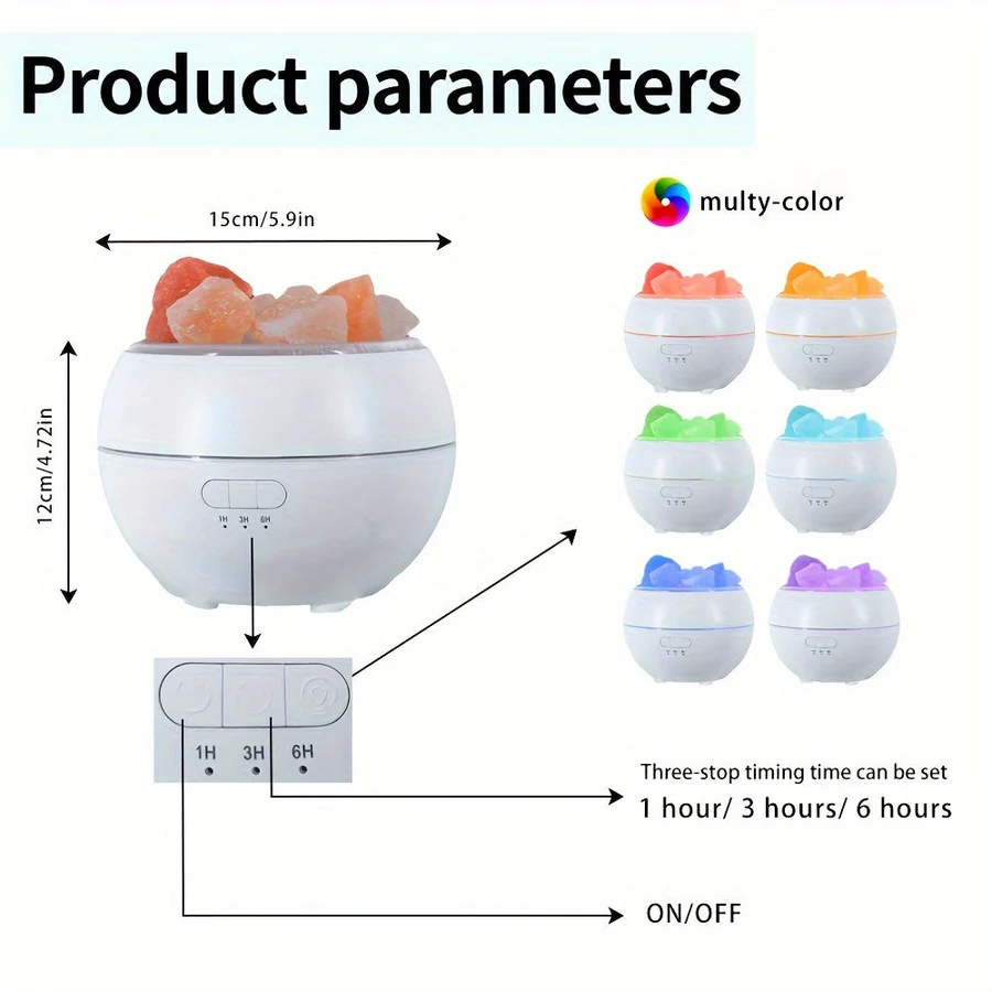 BowLift | 3 in 1 Salt Lamp Essential Oil Diffuser