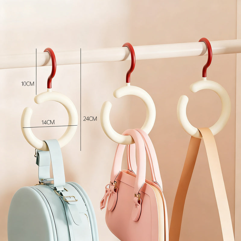 Plastic ring holder for hats and bags