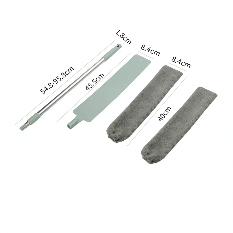 Retractable dusting wand for crevices and corners