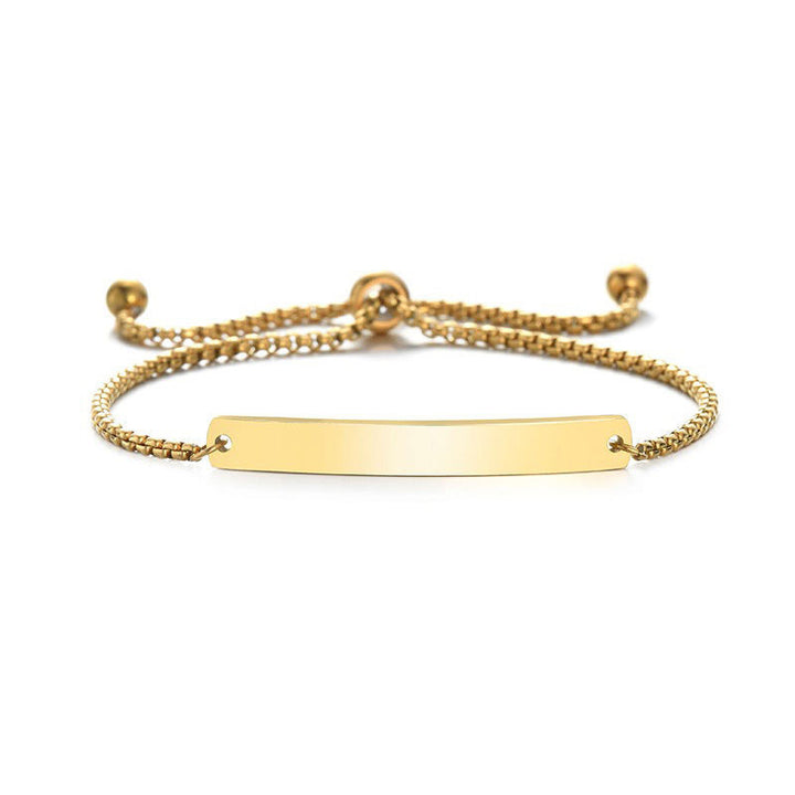 Stainless steel bracelet with geometric design
