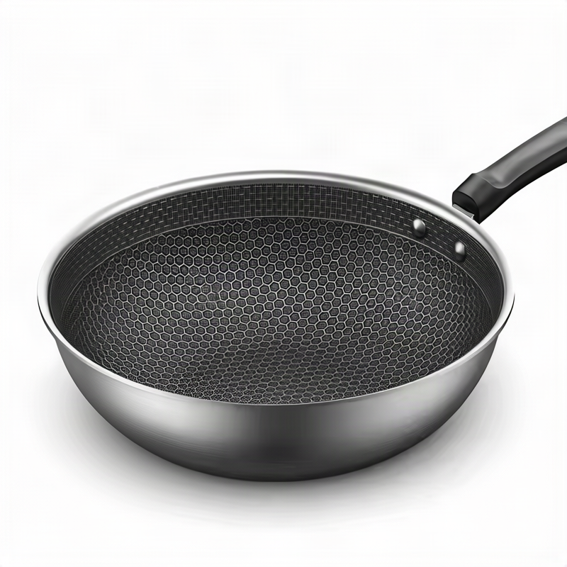 Stainless Steel Frying Pan with Glass Lid