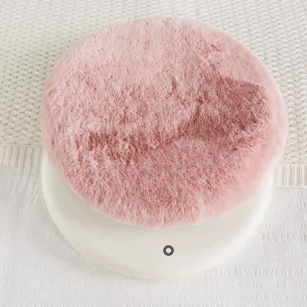 Round seat cushion made of cotton and linen