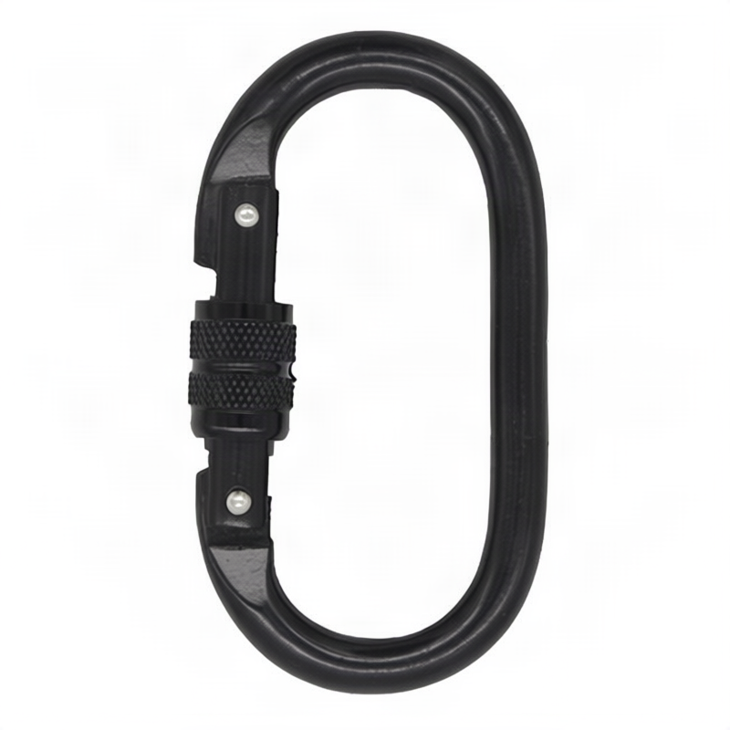 Steel carabiner for climbing, 25 KN