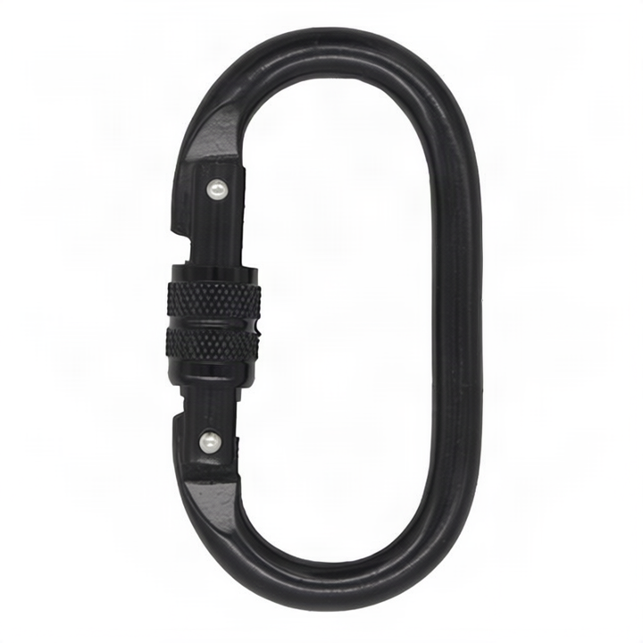 Steel carabiner for climbing, 25 KN