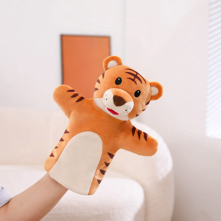 Animal hand puppet made of plush