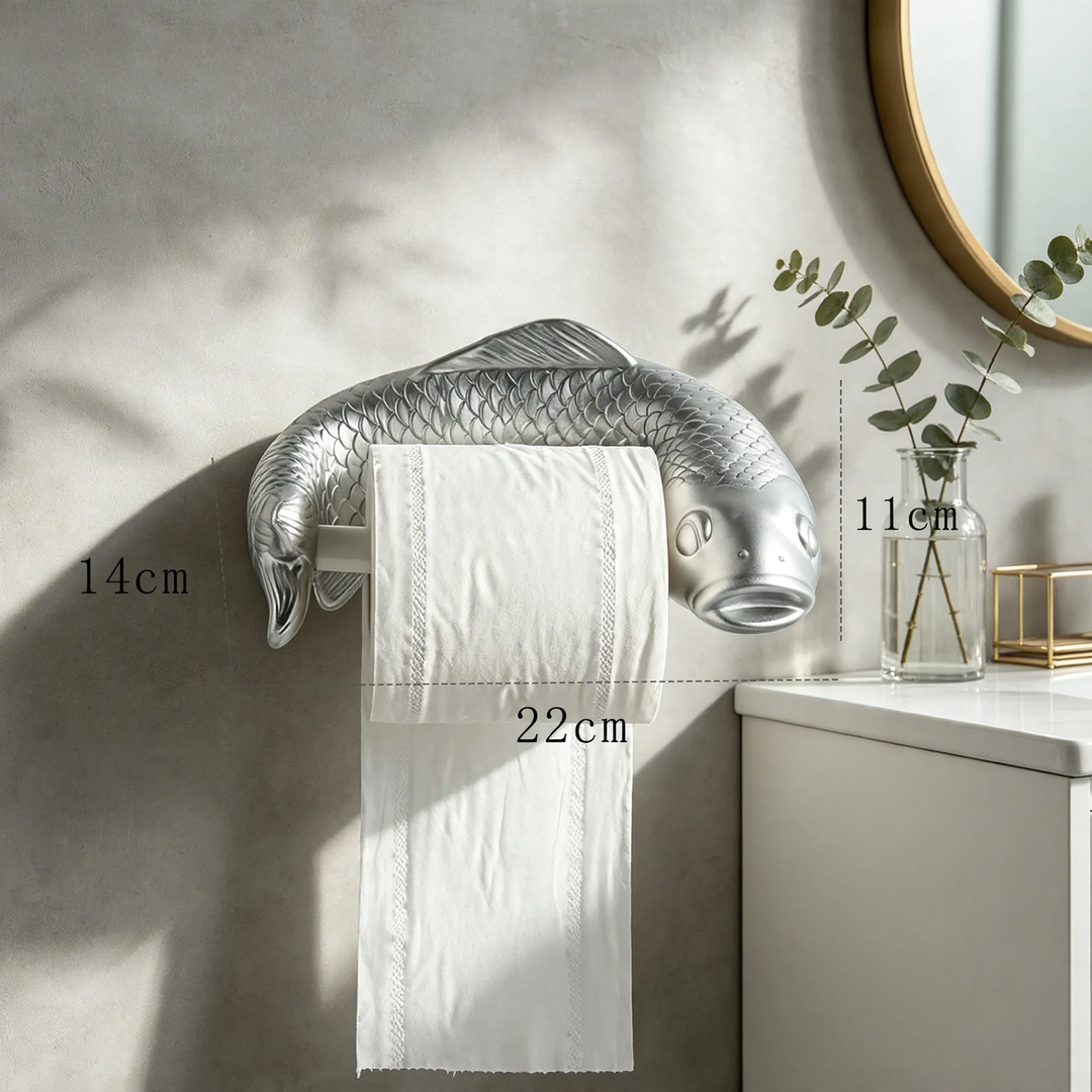 Creative fish-shaped paper towel box, wall-mounted