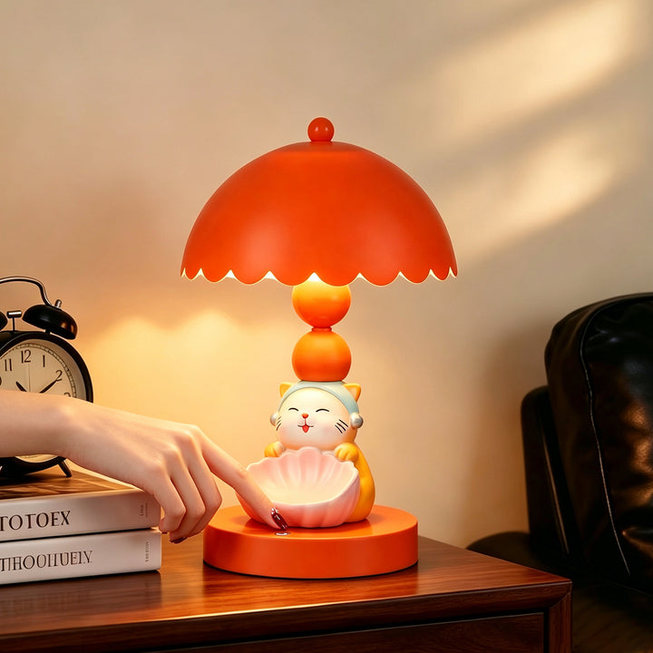 Lucky Cat Night Light with Storage Compartment