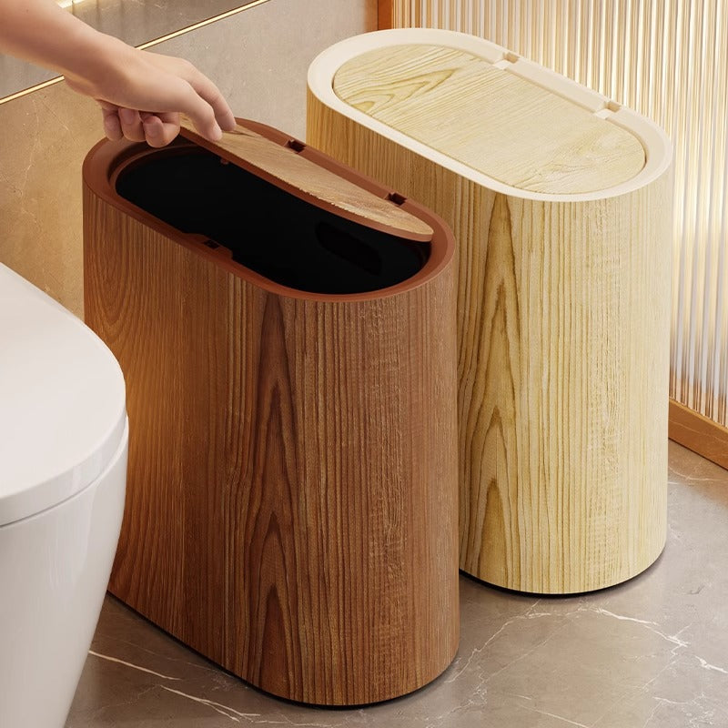 Narrow trash can with lid, over 12 L