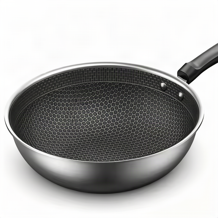 Stainless Steel Frying Pan with Glass Lid