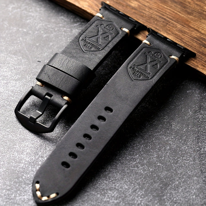 Vintage watch strap made of cowhide leather
