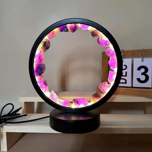 BowLift | Healing Stone Night Lamp with Crystal Column Design