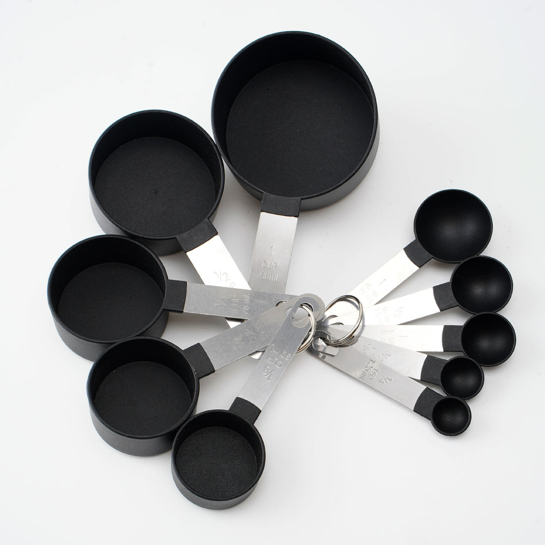 Stainless steel measuring spoon and cup set, 6-piece