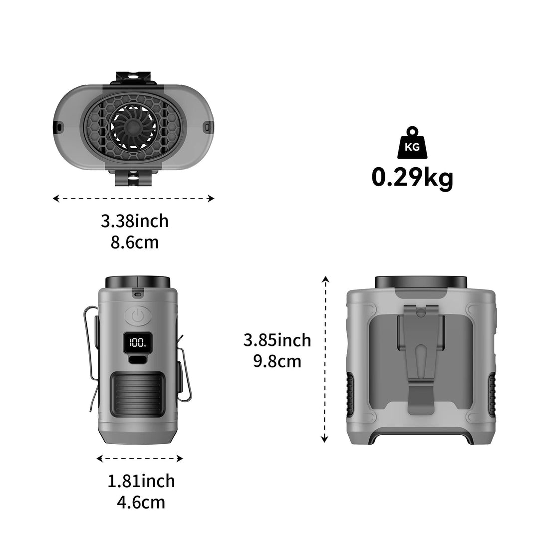 10000mAh Outdoor Portable Waist Fan - Orthorun | Bowlift