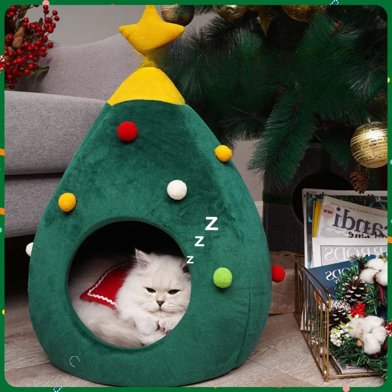 BowLift | Christmas Tree Cat Bed – Cozy Heated Cat Tent for the Holidays
