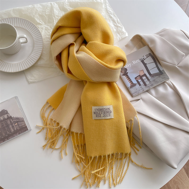 LuxeTwist Scarf - Elegant Reversible Pashmina Bowlift