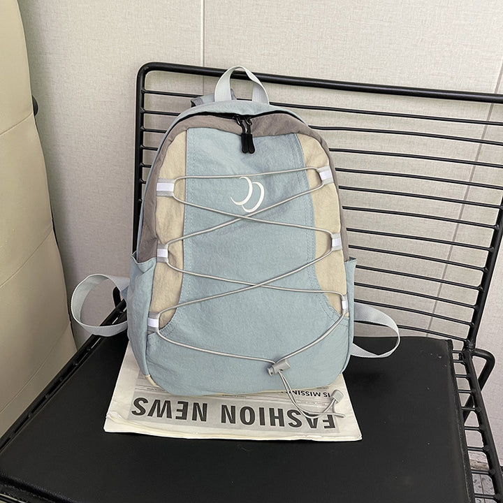 Nylon-Backpack, 20–35 L, with letter pattern
