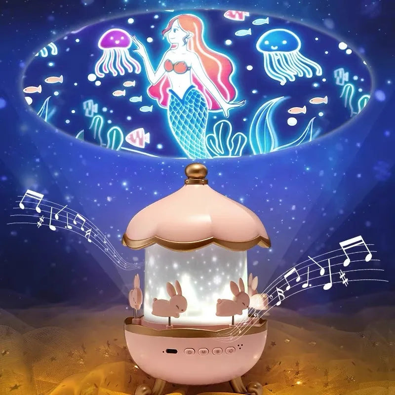BowLift | Carousel Projector Night Light With Bluetooth Speaker