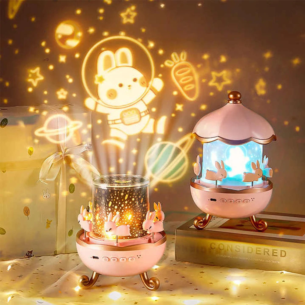 BowLift | Carousel Projector Night Light With Bluetooth Speaker