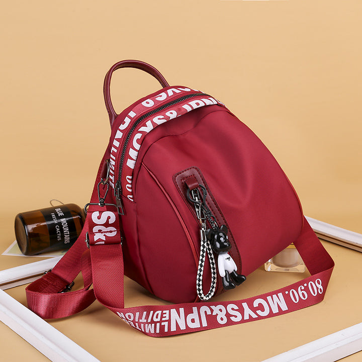 Cotton backpack for women, versatile, streetwear style