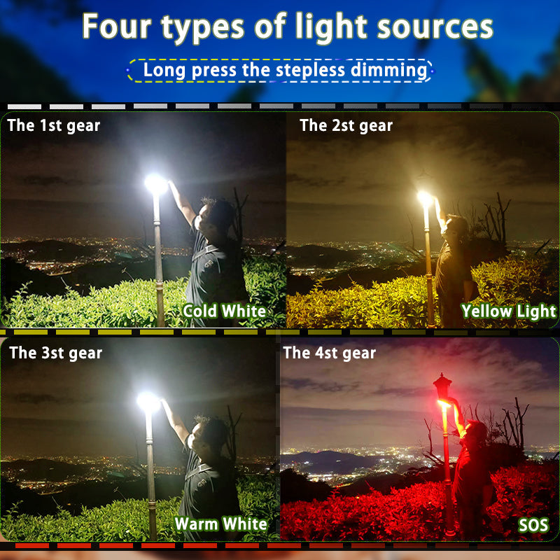 Rechargeable LED Camping Lamp with Magnets Bowlift