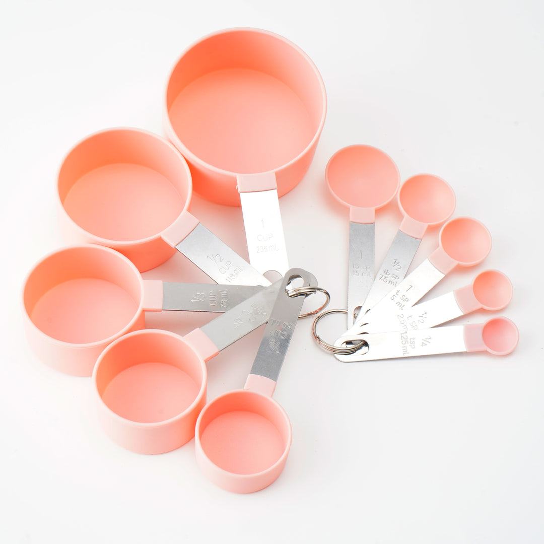 Stainless steel measuring spoon and cup set, 6-piece